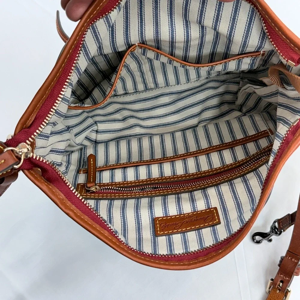 Dooney‎ & Bourke Wayfarer Small Hobo Crossbody Bag Nylon All Weather Black Purse